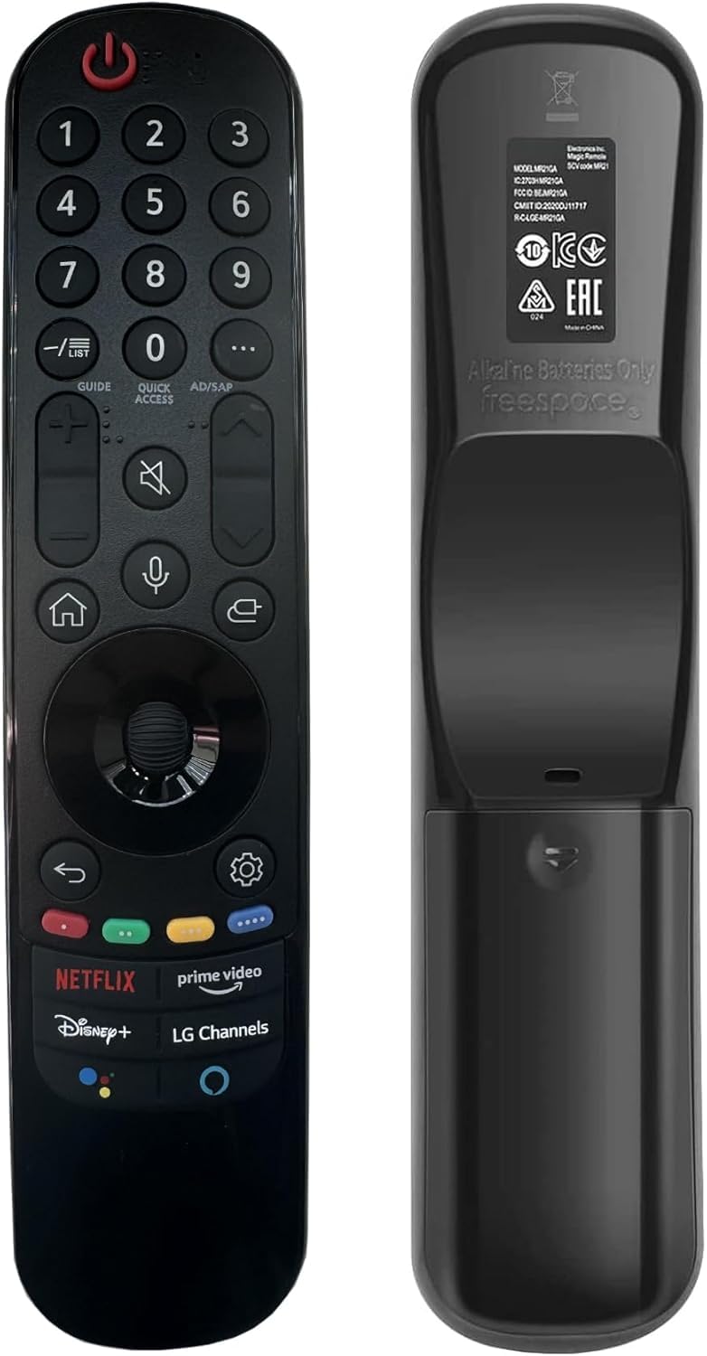 LG TVリモコン交換用、2019-2023 LGスマートテレビ用すべてのLGリモコン、音声とポインター機能付きLGマジックリモートMR22/23GA用。