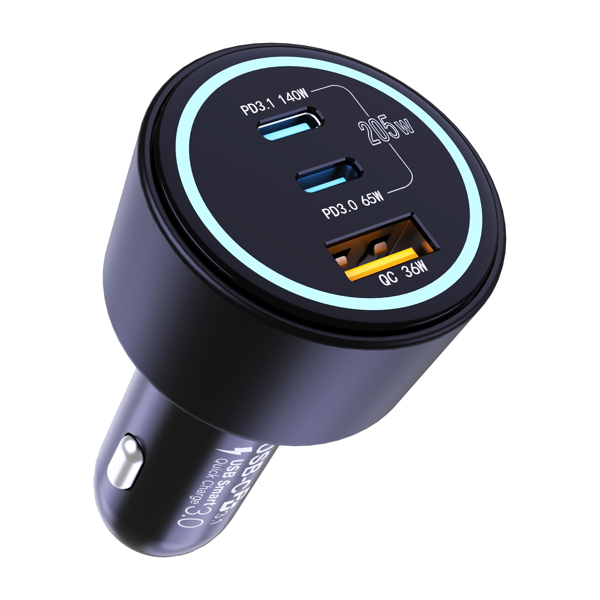 205W USB C カーチャージャー 3ポート PD3.1 140W PPS 45W QC36W 高速充電シガレットライターアダプター MacBook ノートパソコン iPhone 16 15 Pro Max iPad Galaxy S24 S23 Ultra、Pixelなど用 15,187円