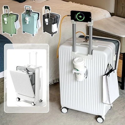 旅行バッグ 持ちはこび入れもの 機内持ち込み S大きさ/M大きさ/L大きさ 多役立つこと旅行バッグ 向こう正面明けっ広げ 前食い違い USB界面付き添い人 申し受ける口 優勝杯保持者付き添い人 超軽さ 大電気容量