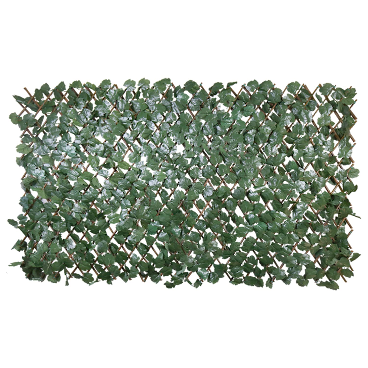 Windscreen4less 人工拡張可能アイビーリーフ フェイクリーフ プライバシーフェンススクリーン 屋外/屋内/裏庭/パティオ/バルコニー用 (両面リーフ、1パック)