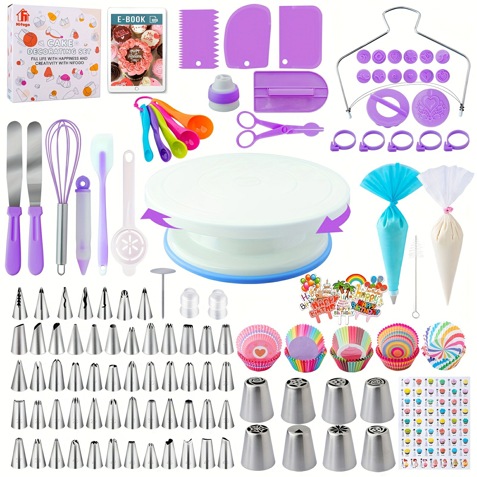 蛋・啾装?用品套件工具 356 件，?蛋・啾??的・扶焙配件，・啾点・榧花袋，初学者的・榧花糖霜技巧