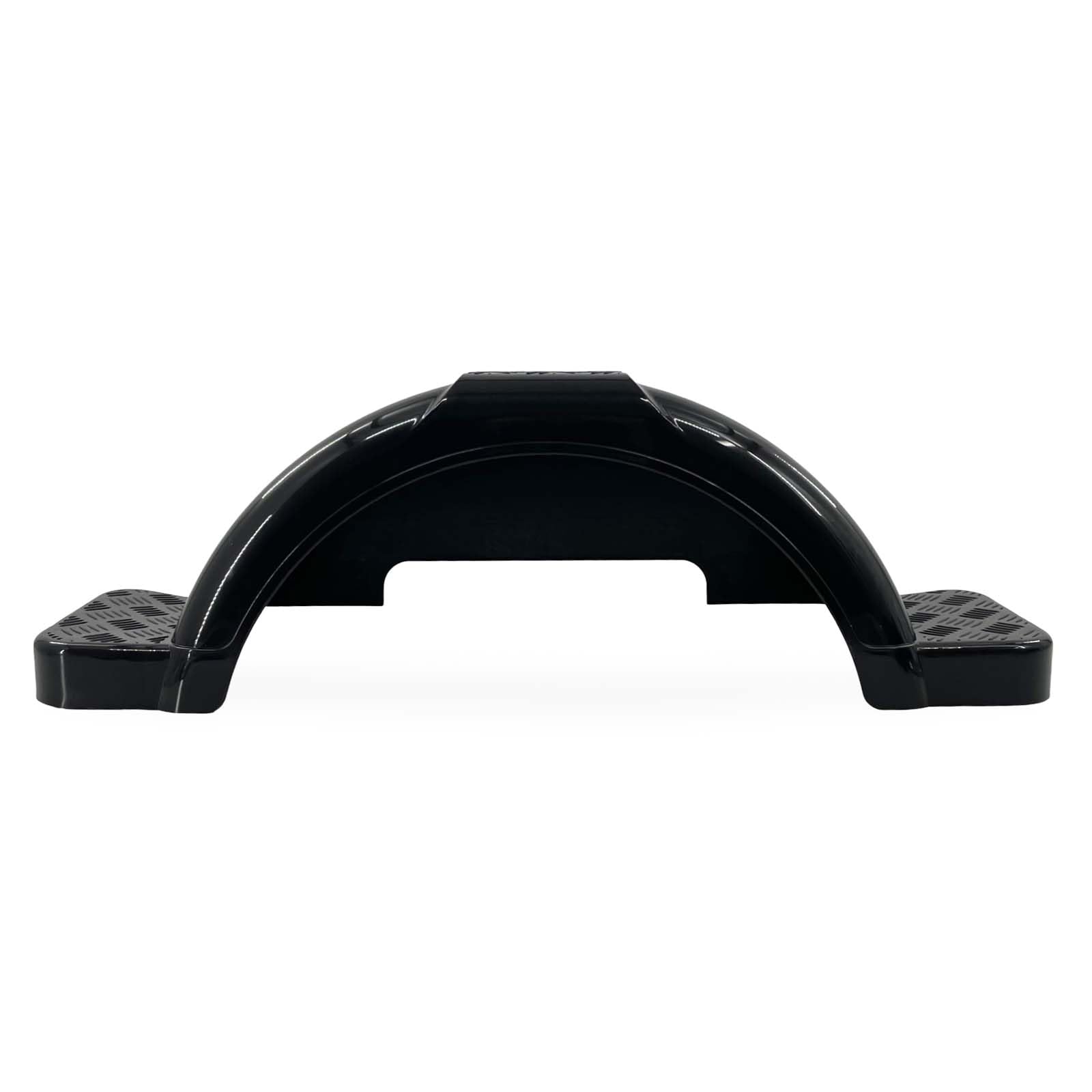 手ごわいなブラックプラスチックシングルアクスルボートトレーラーフェンダーステップ9 1/4in x 34 1/4in x 12in、26972 (2)