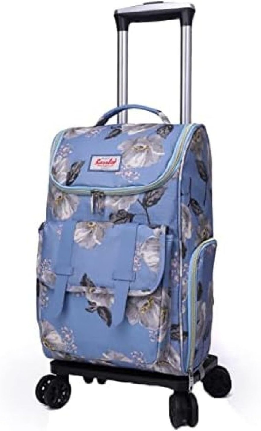 リュックキャリ キャスターバッグ 20L キャリーバッグ 小型 2~3泊対応 4輪 撥水加工 綺麗 花柄 トロリーバッグ メンズ レディース 旅行 合宿 出張 旅行バッグ スーツケース 買|いいものばかり