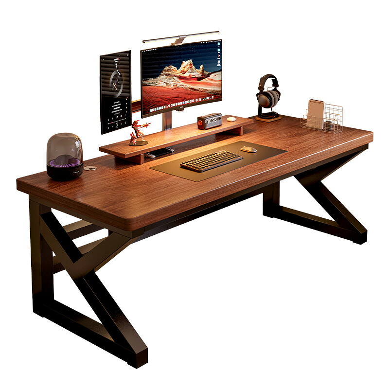 【天然木】パソコンデスク ワークデスク 勉強机 幅80-140cm [北欧風/シンプル/高耐久] PCデスク 木製 写字台 学習机 事務机 ゲーミングデスク スリム 省スペース [自宅/オフィス/書斎/一人暮らし] ナチュラル ブラウン ホワイト