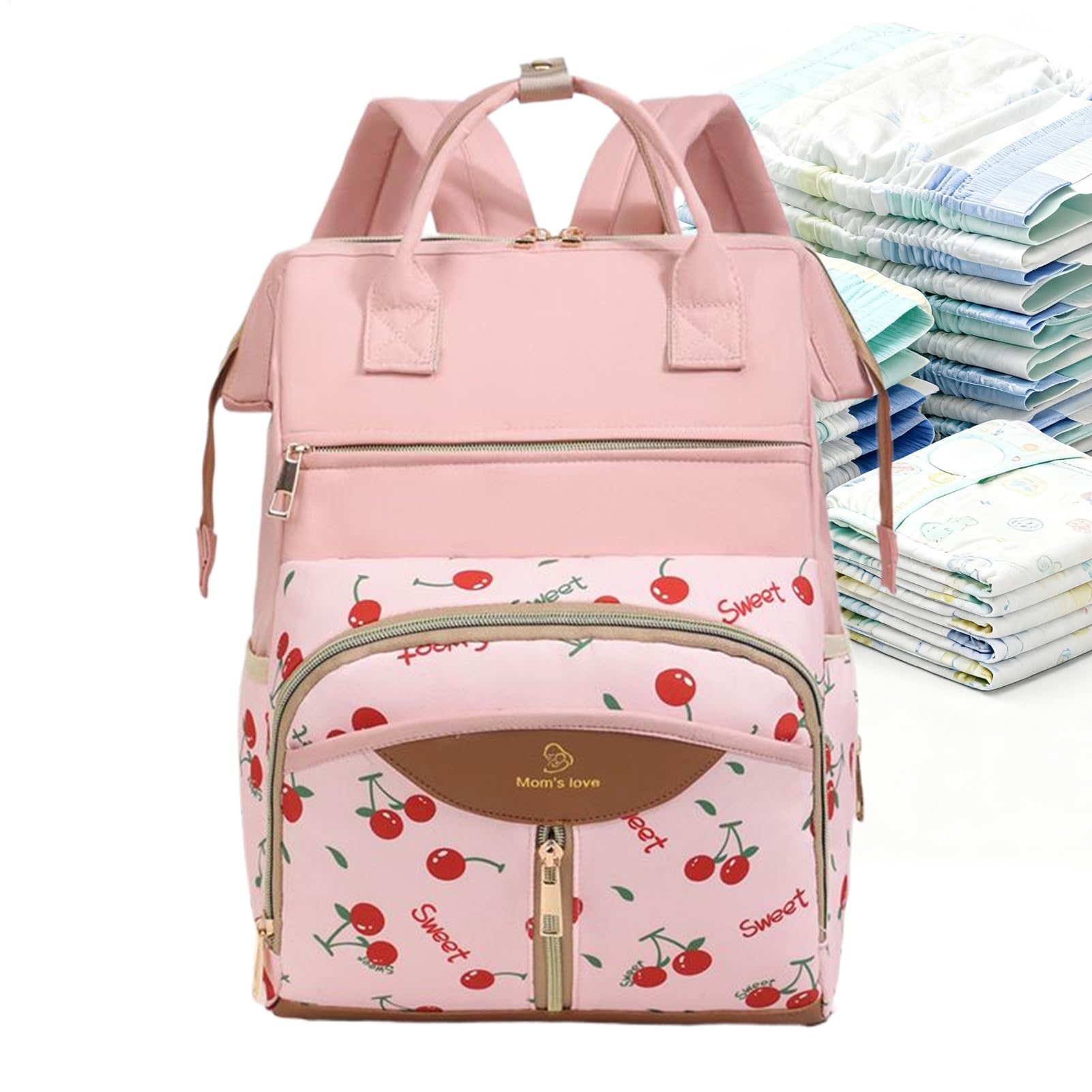 Diaper Bag - 雨合羽 大静電容量 マタニティ 御襁褓 トートバッグ | 旅する用もの言う花御襁褓御徒面子 御襁褓取り替えっこ引っ敷き付き添い人,おっ母さん お父ちゃん 亭主もち 成人男性 お坊っちゃん お嬢さん 向け