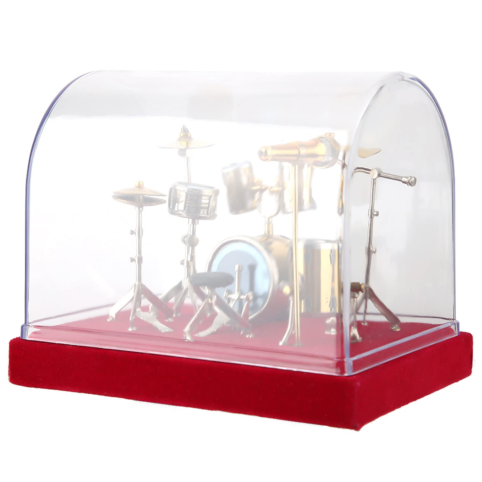ミニチュア楽器ドラムセット、モデルディスプレイ、ミニ装飾品、家の装飾、ミニチュアドラムセット (14cm)|いいものばかり