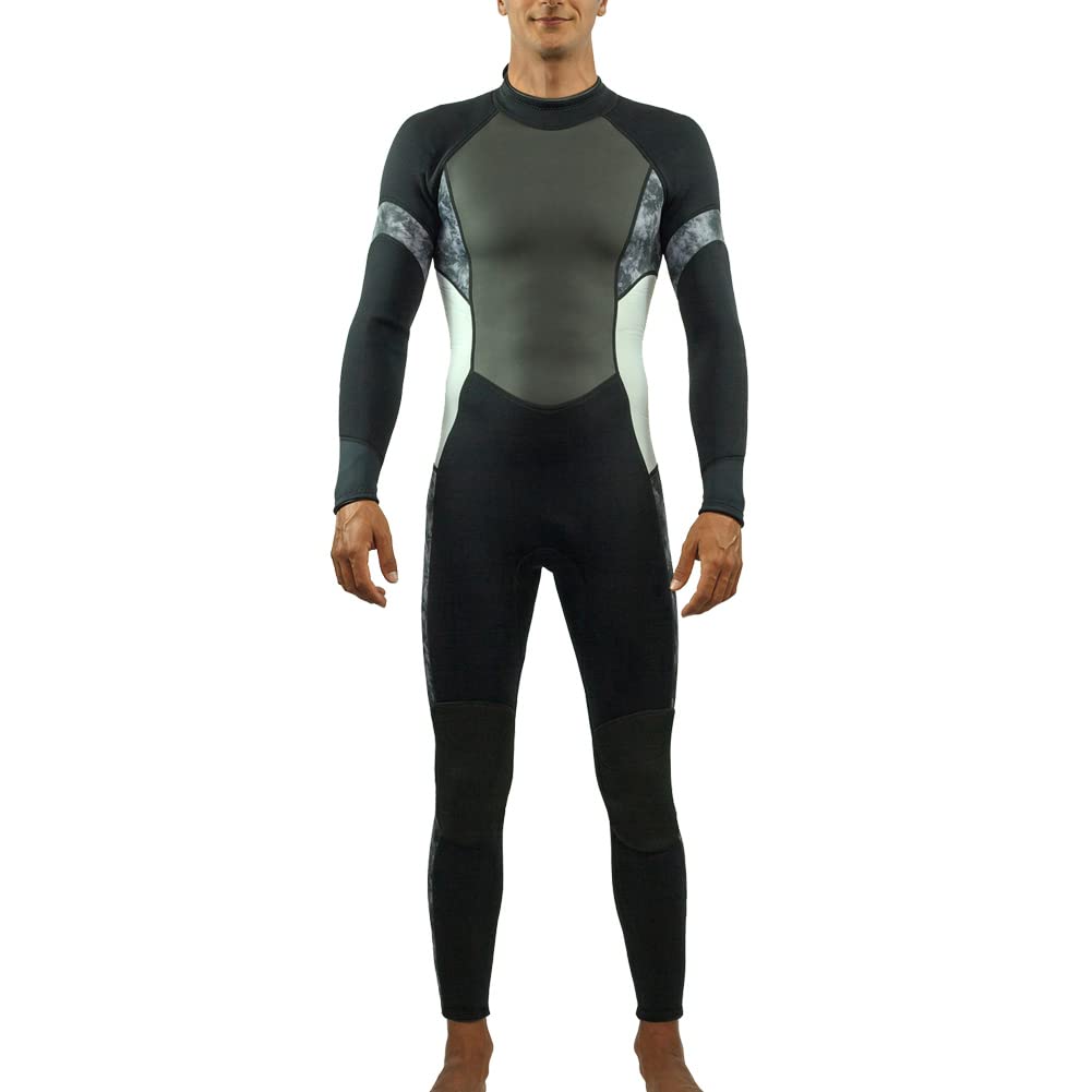 男性用ウェットスーツ, 3mm寒さ対策防水, 暖かいジャンプスーツ, ダイビング, サーフィン, スノーケリング,男性用,ネオプレン素材,膝部保護,身体に優しい,スポウェア