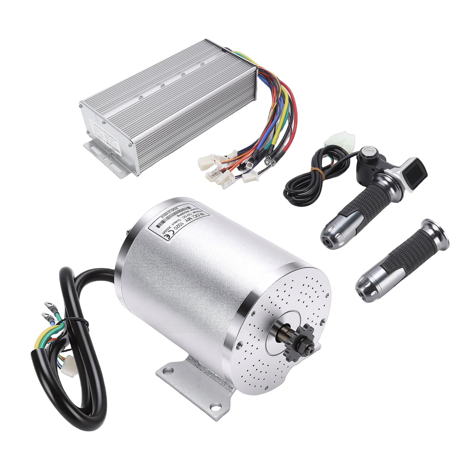 ochun 72V 3000W ブラシレス DC モーターキット、LCD スクリーン付きハイパワー電動バイクコントローラー、ゴーカートやスクーターに最適|いいものばかり