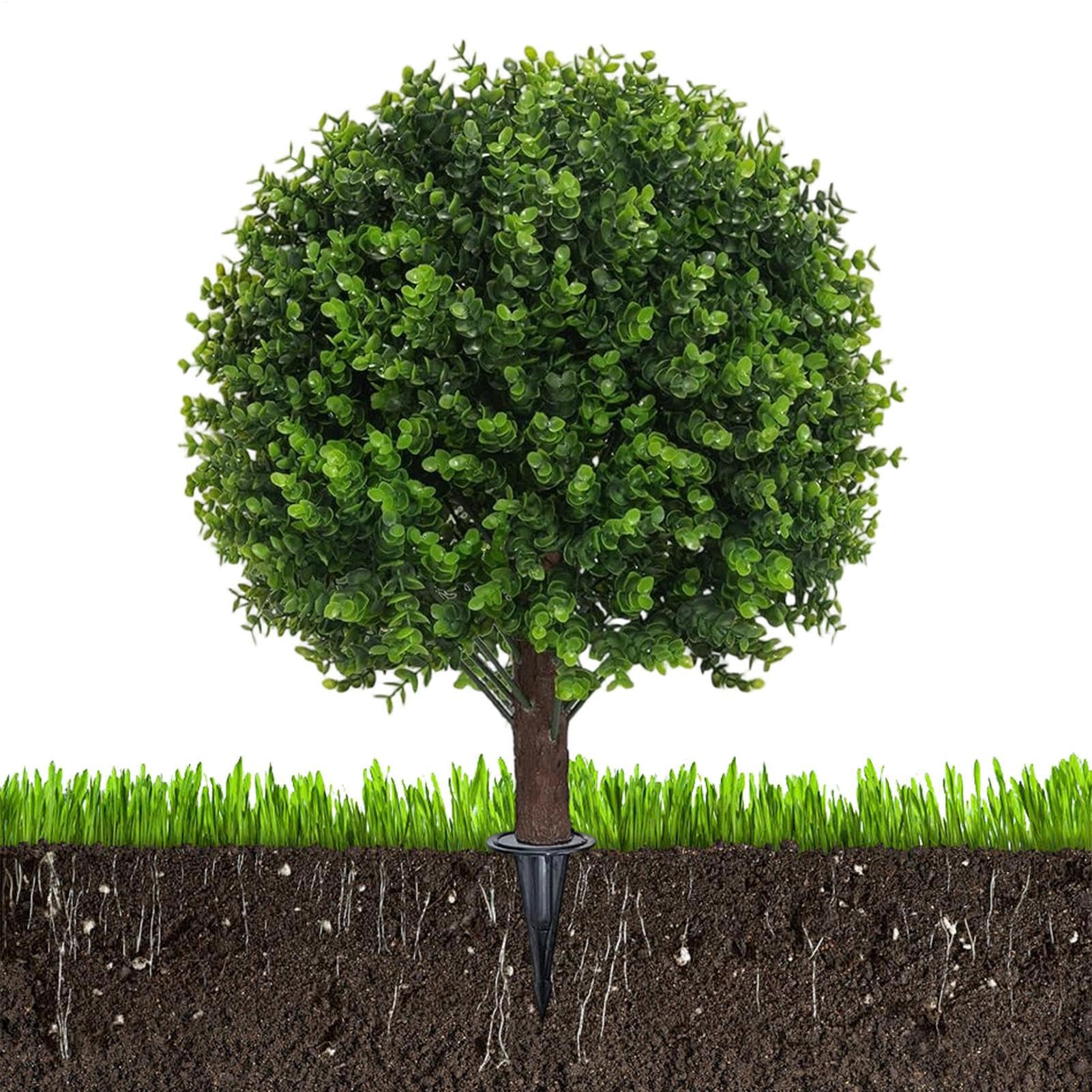 人工低木造花 - 紫外線対策 グランドステーク付き | 人工屋外用植物 紫外線耐性 | 庭、パティオ、ポーチ、芝生、車道、歩道、室内ホームデコレーション、オフィス用 エクステリアグリーン｜いいものばかり