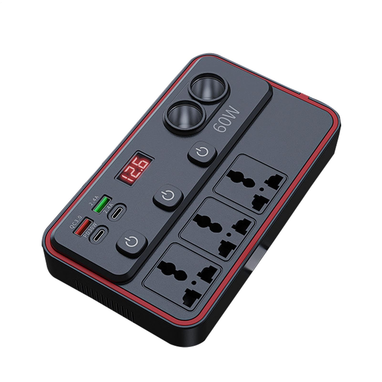 車載用インバーター - 12/24V→220V ポータブルコンバーター,車載コンセント変換アダプター | トラック バン SUV RV 軽軽自動車自動車 セダン スマホ タブレット PC 対応|いいものばかり