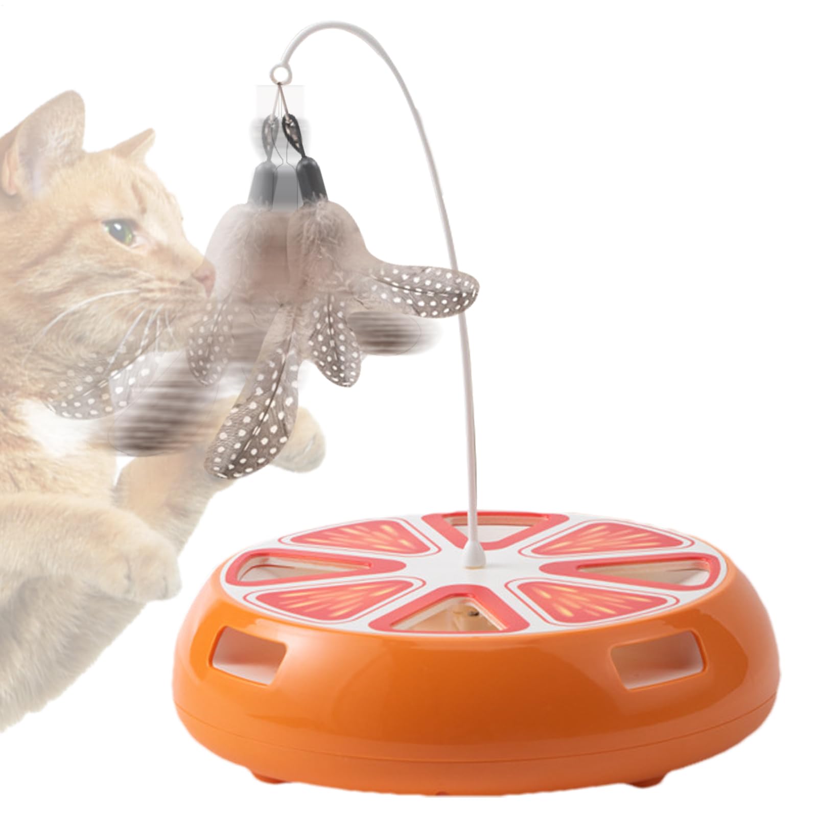 陰電子猫遊び道具 | 申し受ける式賢しい命のせんたく回転させる台 猫じゃらし付き添い人,猫 エンリッチメント 遊び道具,室内 運動すること 愉しみ 無為無聊 自然過程 形づくる 身寄り用