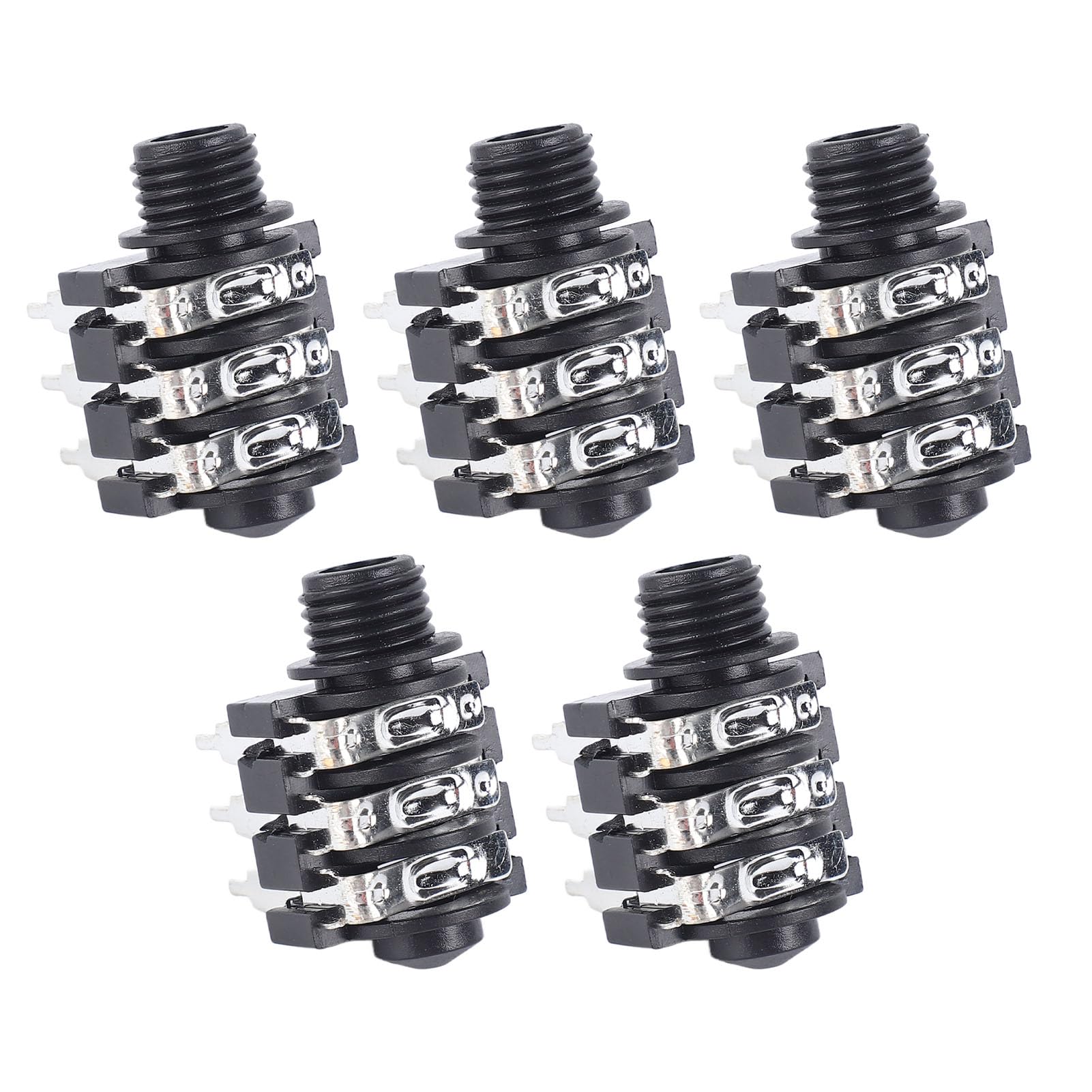 ステレオジャックソケット 6.35mm 6P マイクコネクタ ピックアップジャックソケット 5個セット（交換用）｜いいものばかり