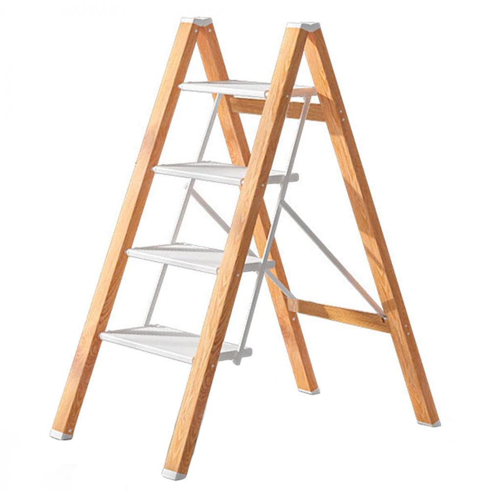 YWOLF 脚立 掛けはしご 踏み台 ステップス物の具 3段/4段 軽銀 耐荷重 折りたたみ パウダーコンパクト 軽さ 助けになる 上滑り打ちきり 御花照明ランプ 腰掛け 棚 多役立つこと 臥し所 お座敷 リビング お座敷 (4段)