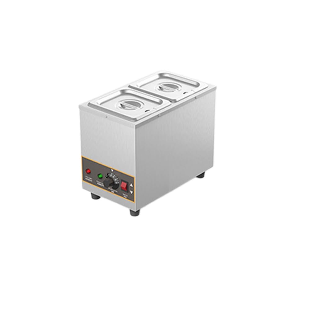 800W御勤め用チョコレートテンパリング機大静電容量黒茶溶ける機30～95℃給湯ホットチョコレートメルター (ダブルポット：1.7L×2)