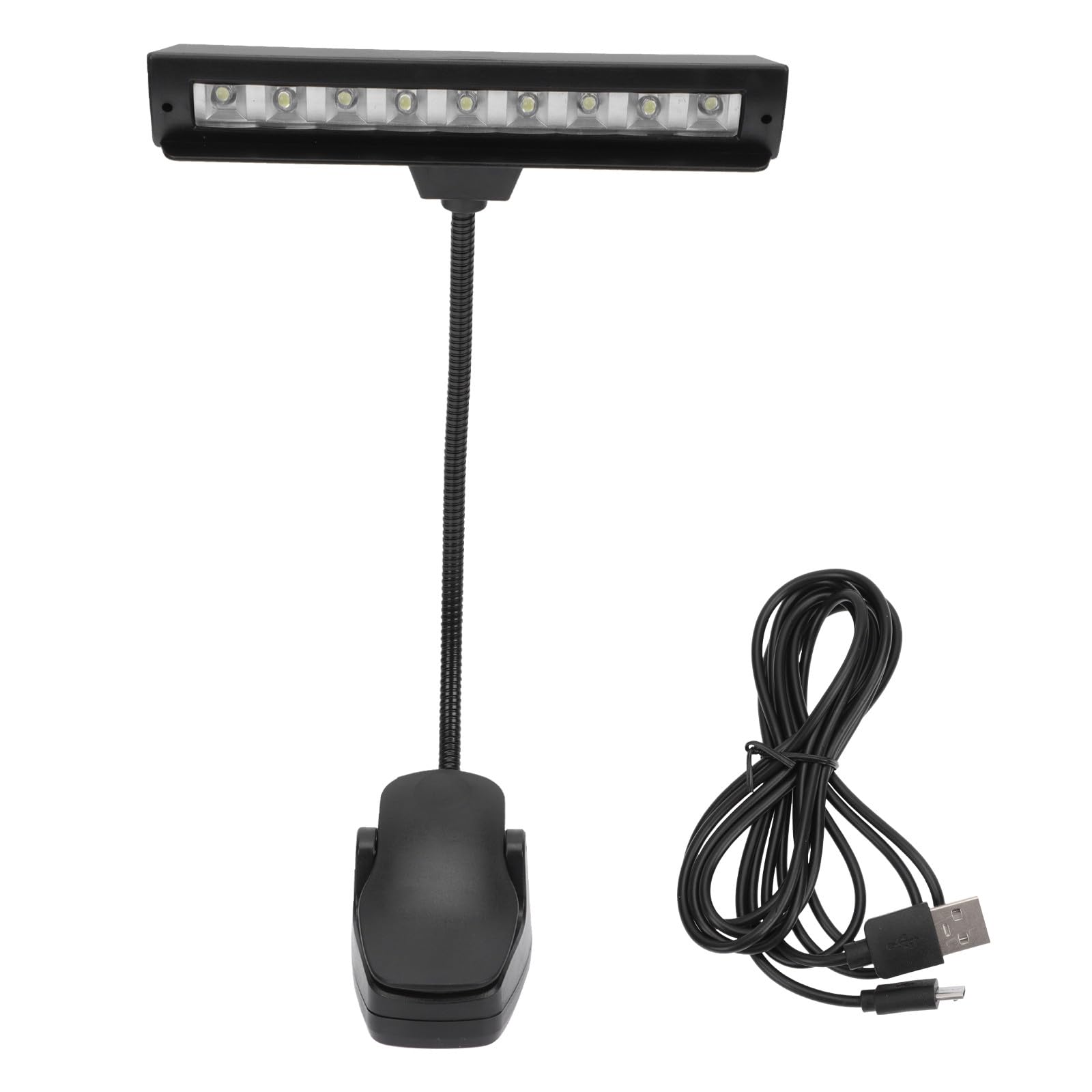 USB申し受ける式LED読むこと灯 小型ゼムクリップ点火装置 黒いこと ABSPVC原料品やとい入れる 目に人懐っこい腹積もり 洋琴や曲譜用 リビングや身寄り使える合わせる能力のある一覧表点火装置 9LED積み上げる
