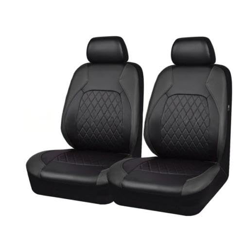 トヨタ、ホンダ、GAC、プリウスZVW30、プリウス30シリーズ、トヨタプリウスαZVW41W、装飾トリム用の高級キルティングレザーカーシートカバー (ブラック フロントデュアルシート)｜いいものばかり