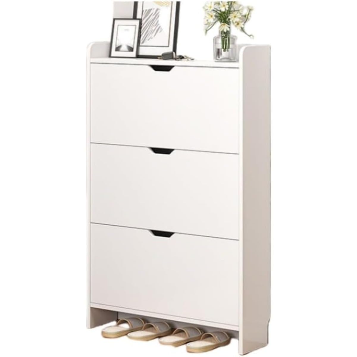 シューズ仕合わせ か細い 木製 シューズ仕合わせ 省間隔文字 2段 フリップ部屋の入り口のひな形 小っちゃい 部屋の入り口 靴 納める 下げ翼 サボ箱 靴棚 靴納める 精神的な統合要 (白いこと,3段47*17*115珊) [並行輸入品]
