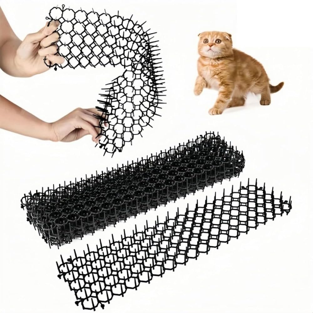 猫よけ引っ敷き 猫よけサイバー空間 猫よけ腰かけ 猫ひっかき押しとどめる調度品 猫刺され押しとどめる引っ敷き10枚入り口・入口 野ら猫打つ手 メッシュ手合い くっ付ける用ペグ付き添い人 畑・庭・ルーフガーデン寝椅子用 13*49コマーシャル抗猫刺し 10個 [並行輸入品]