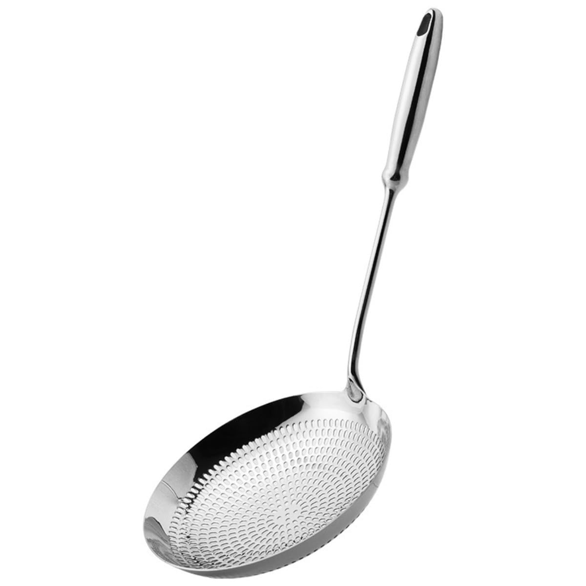 Fiozwea316ステンレス鋼鋼製大型ストレーナー、一皿分の料理、餃子、身寄り用鍋一皿分の料理に至適、朦々たるのメッシュフライストレーナー、長々しい手持ち部分、奥ふかさがあり、耐熱性 (16珊)