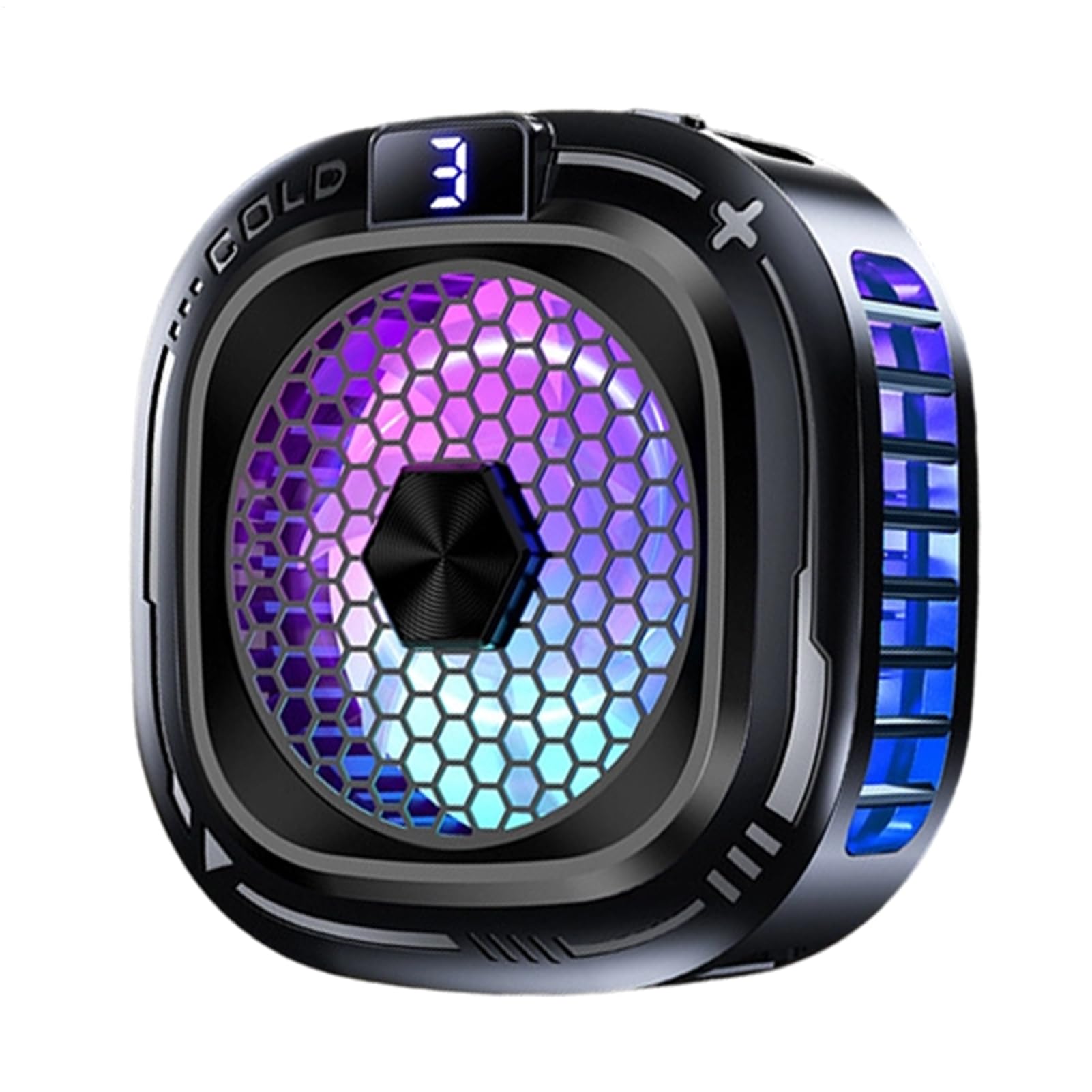 Sturdy Phone Cooler - Smartphone Heatsink | 6.2x6.2珊 Magnetic Cooler With RGB Light, ABS, PCB Material With Direct Plug, 10W Cooling Device For Live Streaming, Temperature Control Heatsink