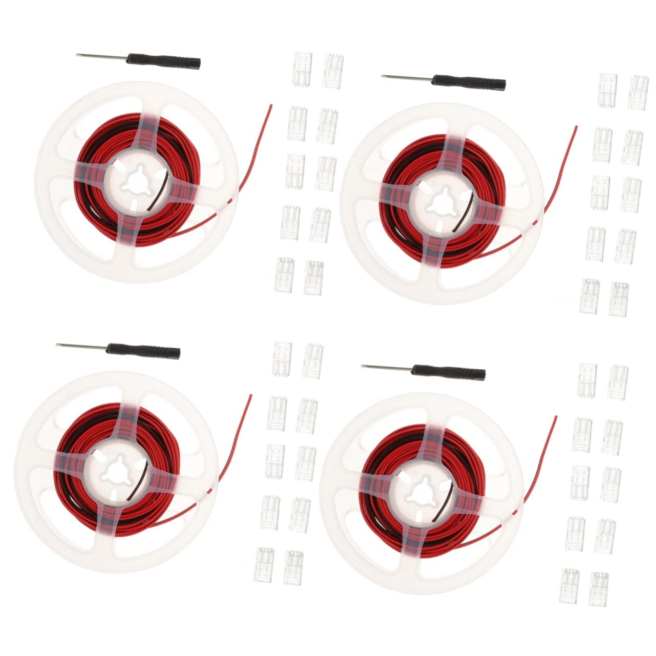 4 Sets Connectors Connector Strip Cable Installation \u0026amp; Stripping Light Mm Adapter Extens
