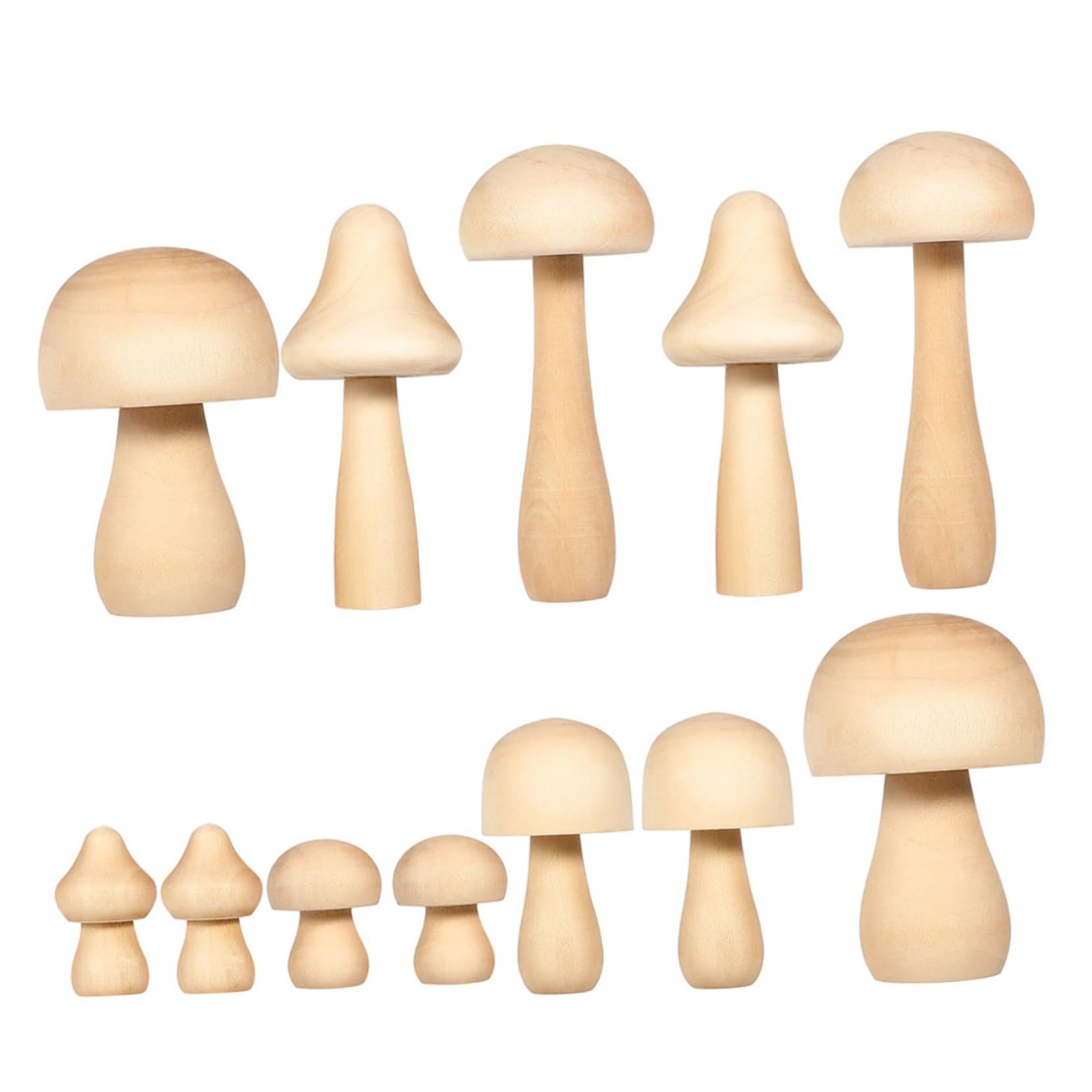 木製きのこ芸術品 12個書き割り ちびっ子用DIYえの具茸 未遣っ付ける木飾りつけ 想い浮かべる力推しすすめる 学びとる手あそび えの具用手あそび 工芸と手工芸品向け