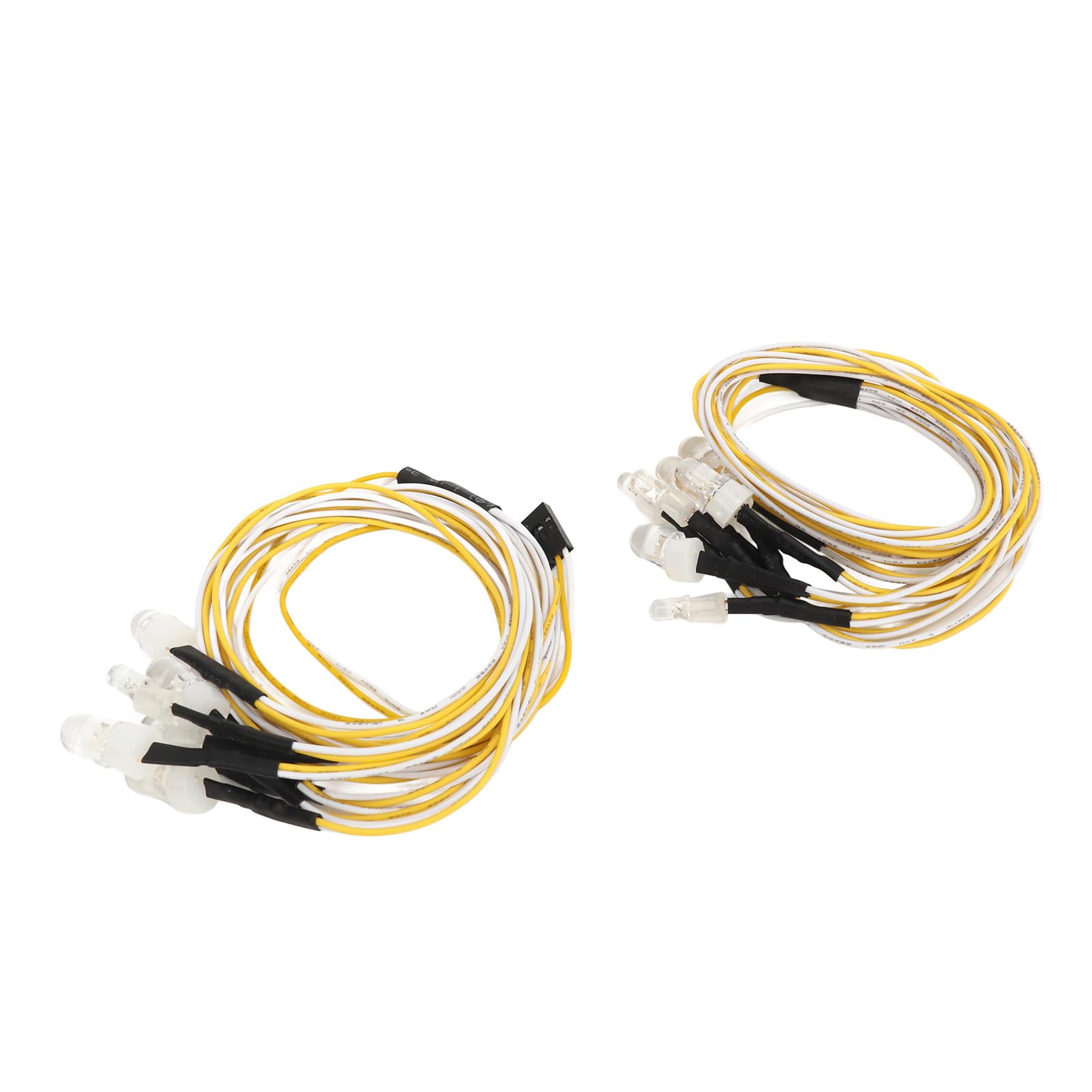 2PCS RC Auto Lichter Universal 7.4 V 8粍 Red White 5粍黄味がかったLED RCオート8LED取り替えっこ用点火装置