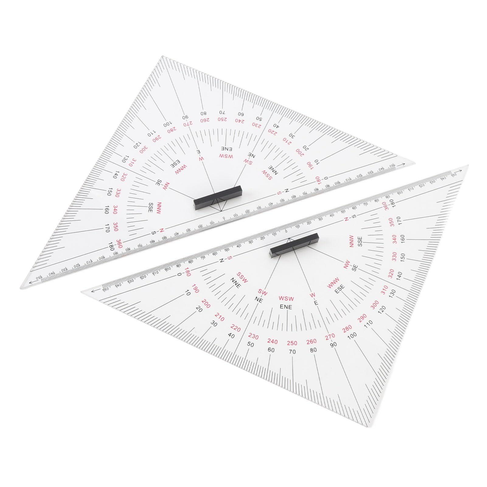 Chart Drawing Triangle Ruler Precise Scale Transparent 300mm Acrylic Easy to Use for J-ouuoNautical Navigation|いいものばかり