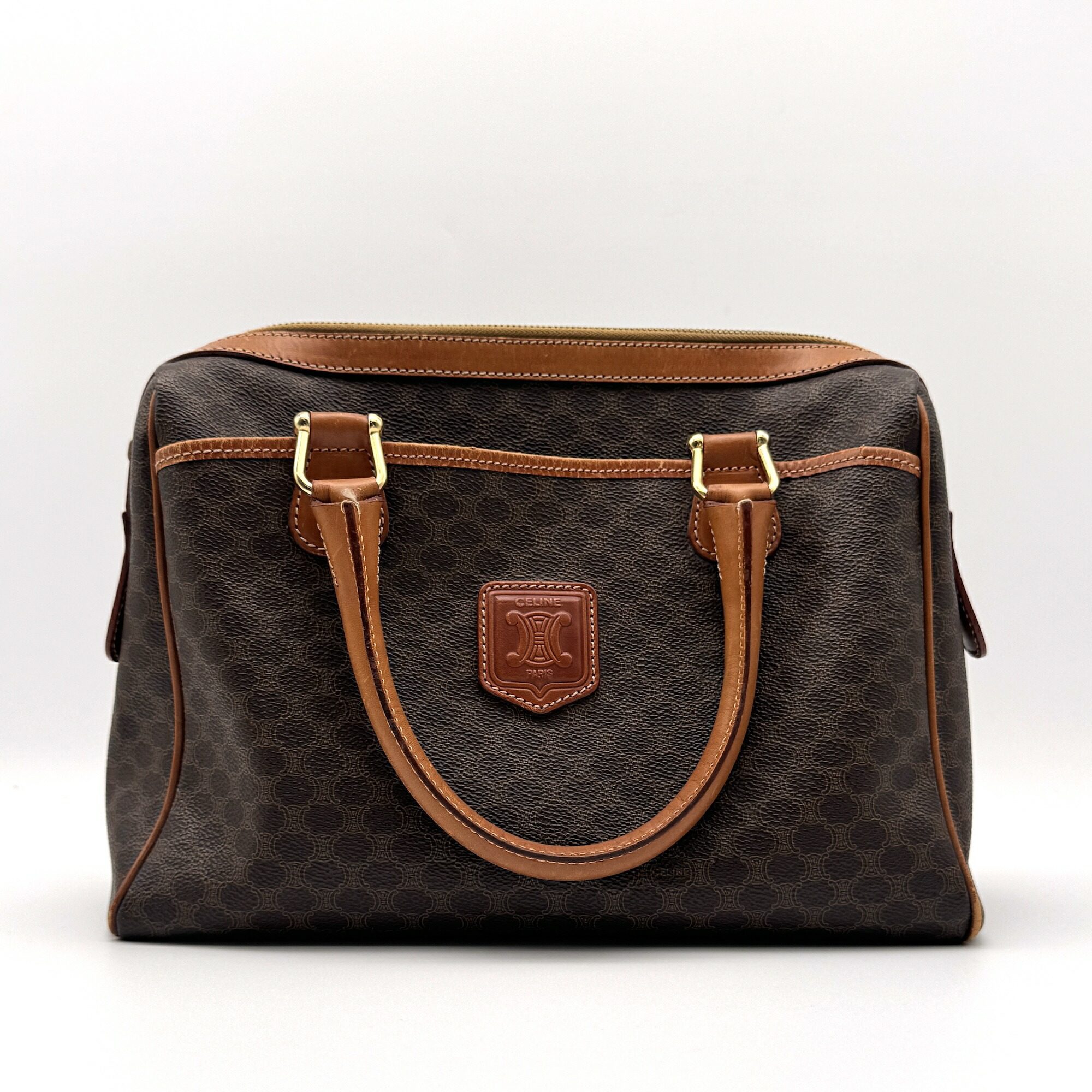 楽天市場】セリーヌ CELINE マカダム オールド PVC ブラウン バッグ