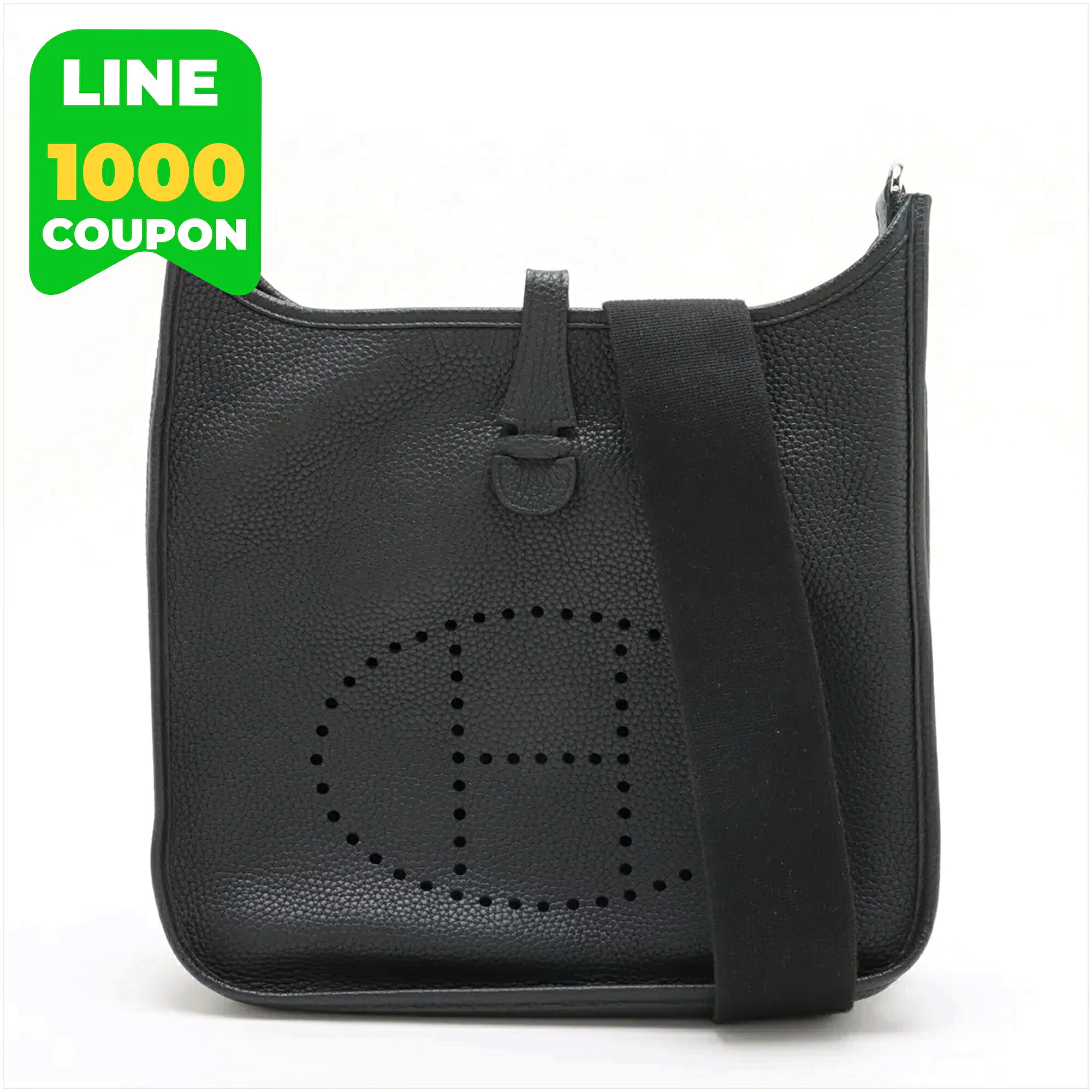 HERMES エルメス エヴリン3 29 PM トリヨンクレマンス ブラック 89 シルバー金具 C刻印 2018年 中古 レディース ハンドバッグ