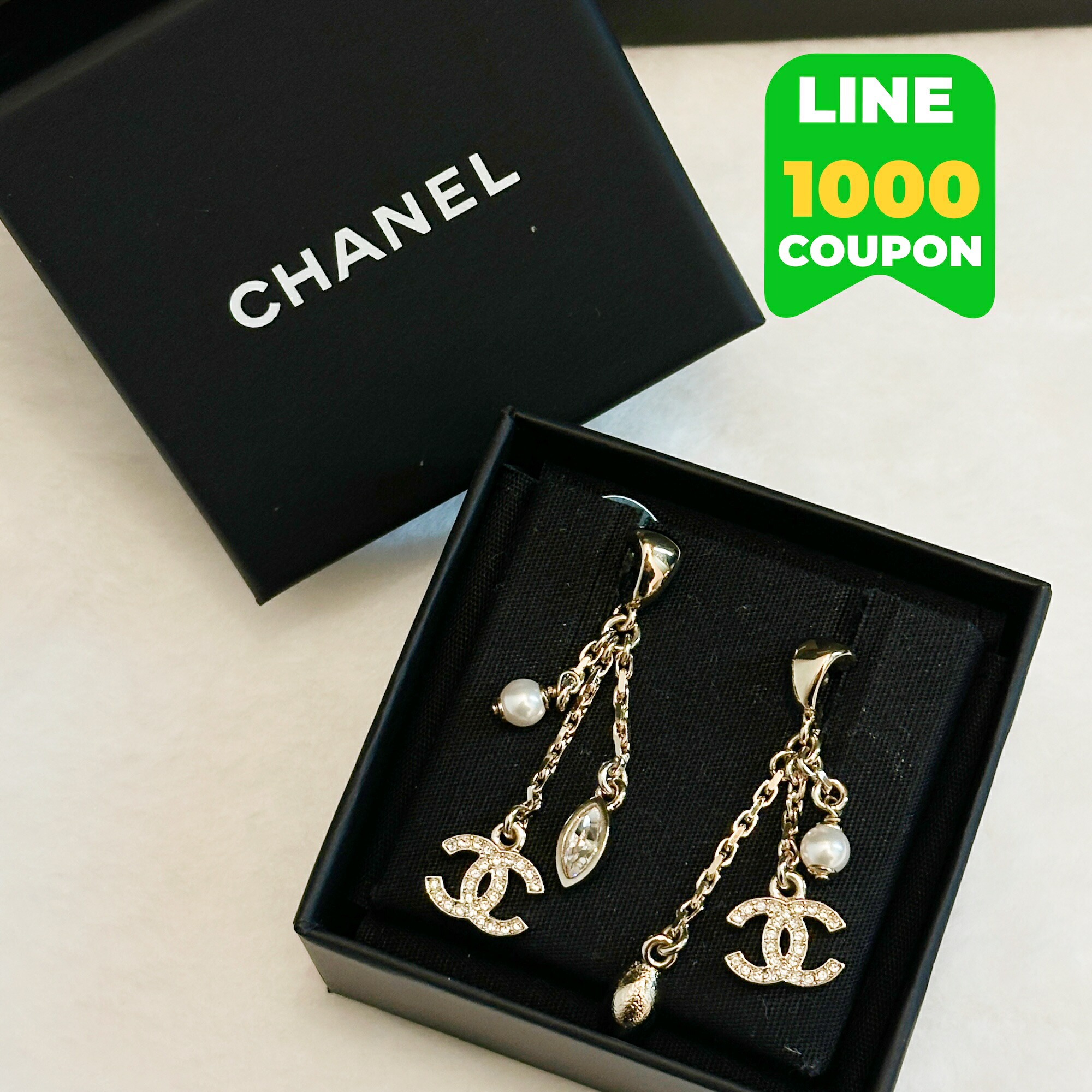 楽天市場】【中古】未使用 CHANEL シャネル ピアス ゴールド フリンジ