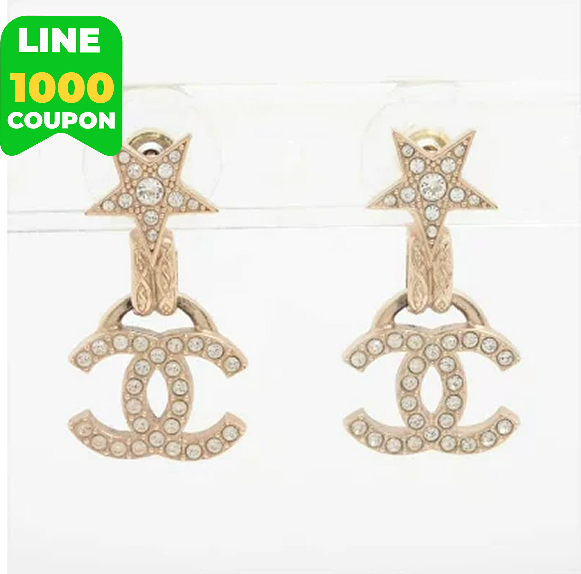 楽天市場】シャネル CHANEL ピアス CCマーク メタル＆ストラス ライン