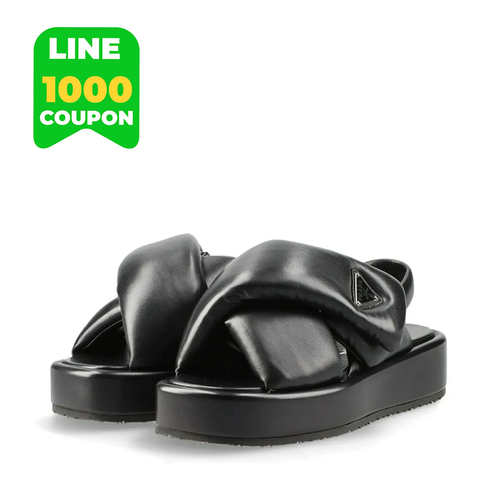 楽天市場】プラダ サンダル ミュール ブラック レディース PRADA