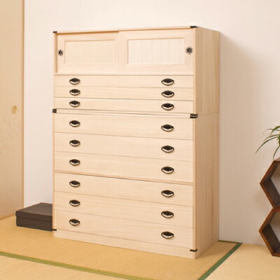 国産 桐たんす 引戸3段＋深型6段チェスト高さ137タイプ セット※【メーカー直送品】【代引/同梱/返品/着日指定不可】【個別送料計算】｜キッチン・生活雑貨の店 まるげん