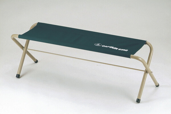 CAPTAIN STAG アウトドアベンチ グリーン(×4) CAPTAIN STAG アウトドア ベンチ 折りたたみ 2人用 チェア