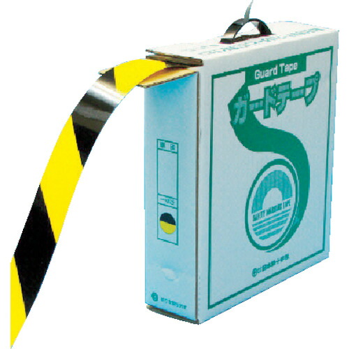 緑十字　ＧＴＨ－５０１ＴＲ　再剥離タイプ　５０ｍｍ幅×１００ｍ　黄・黒色【149036】 販売単位：1巻(入り数：-)JAN[4932134130369](緑十字 ラインテープ) （株）日本緑十字社【05P03Dec16】