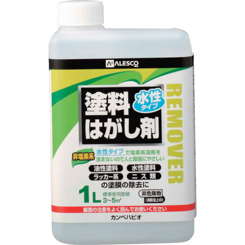 ＡＬＥＳＣＯ カンペ 水溶性手合い絵の具はがし剤 １Ｌ【4240011】 売りわたすユニット：1本(入り口・入口数：-)JAN[4972910390372](ＡＬＥＳＣＯ 絵の具) （株）カンペハピオ【05P03Dec16】