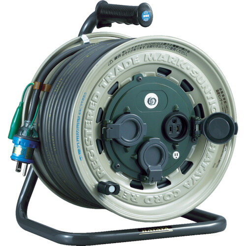 ハタヤ　屋外用サンタイガーレインボーリール　単相１００Ｖアース付　５０ｍ【GX501K】 販売単位：1台(入り数：-)JAN[4930510127330](ハタヤ コードリール防雨型) （株）ハタヤリミテッド【05P03Dec16】｜マルニシオンライン　店