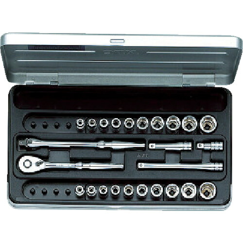 ＫＴＣ　６．３ｓｑ．ソケットレンチセット［２５点］【TB2X20B】 販売単位：1S(入り数：-)JAN[4989433140513](ＫＴＣ ソケットレンチセット) 京都機械工具（株）【05P03Dec16】｜マルニシオンライン　店