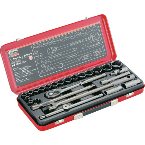 ＴＲＵＳＣＯ　ソケットレンチセット　差込角１２．７ｍｍ　２５Ｓ【TSW425S】 販売単位：1S(入り数：-)JAN[4989999460735](ＴＲＵＳＣＯ ソケットレンチセット) トラスコ中山（株）【05P03Dec16】｜マルニシオンライン　店