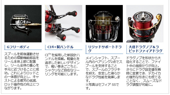 5 送料無料 シマノ 17 シマノ 17 メバリング セフィア Ci4 C3000sdhhg ダイワ 17年モデル スピニングリール エギング Sephia Ci4 Shimano New