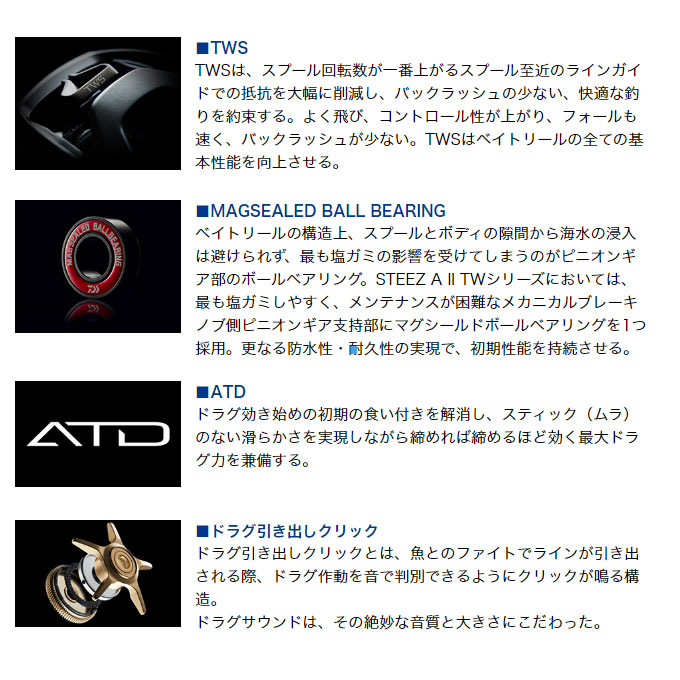 5)ダイワ STEEZ (スティーズ) (左ハンドル) A 2023年モデル II TW