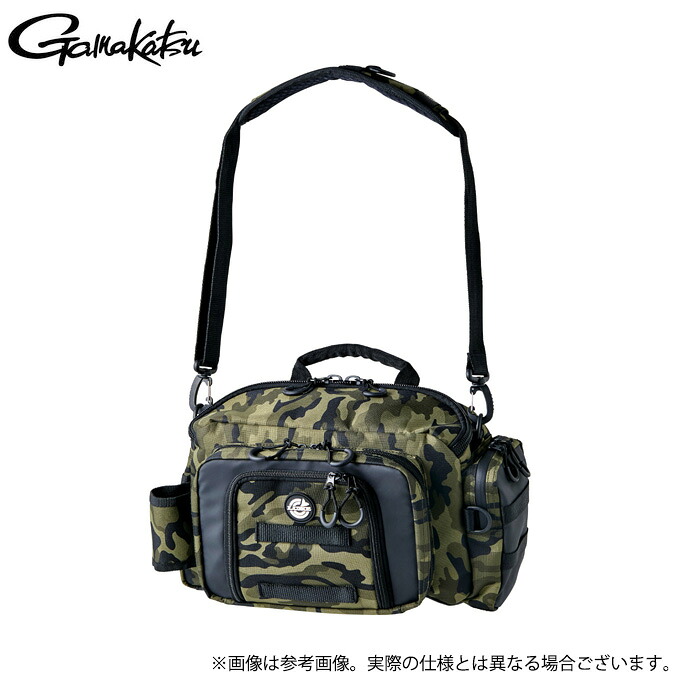 (c)【取り寄せ商品】 がまかつ ラグゼ LE324 (カモブラック) ランガン ヒップバッグ 2.0 (鞄・バッグ／2023年春夏モデル) 【Σ01】