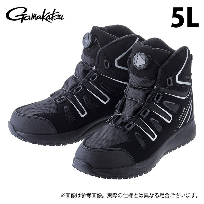 (c)【取り寄せ商品】 がまかつ GM4540 (5L／ブラック) ラジアルノンスリップシューズ(防水) (靴・シューズ／2023年モデル) 【Σ01】