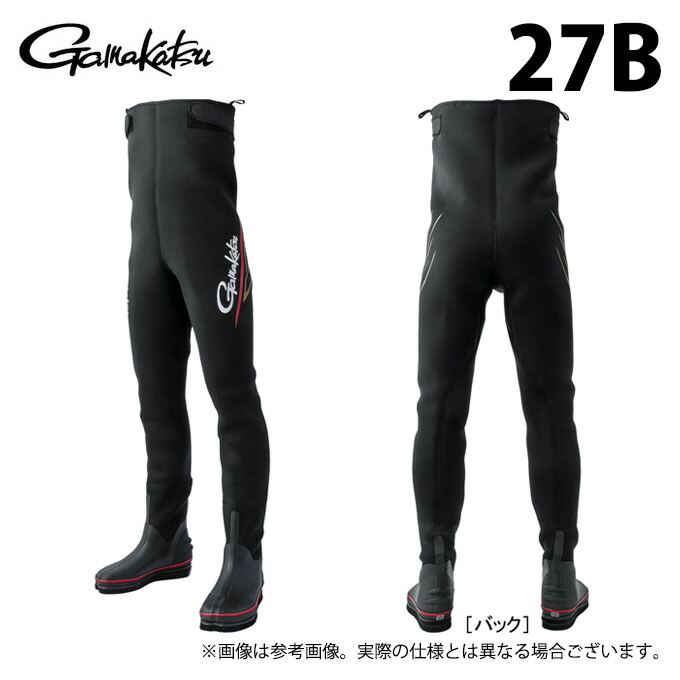 (c)【取り寄せ商いもの】 がまかつ GM5825 (27B／黒いこと) 胴付ウェーダー(先割・4粍厚) (鮎タイツ・鮎属具) /Gamakatsu /2024年鮎商品目録生産品 【Σ01】 ウェーダー・胴付長靴-スポーツ・アウトドア-ウェア・アクセサリー