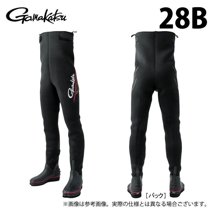 (c)【取り寄せ商いもの】 がまかつ GM5825 (28B／黒いこと) 胴付ウェーダー(先割・4粍厚) (鮎タイツ・鮎属具) /Gamakatsu /2024年鮎商品目録生産品 【Σ01】 スポーツ・アウトドア-ウェア・アクセサリー