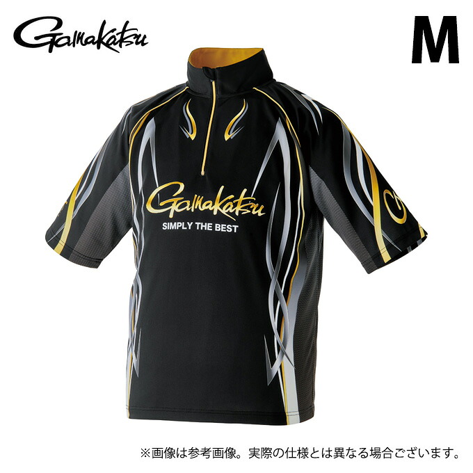 (c)【取り寄せ商品】 がまかつ GM3735 (M／ブラック) 2WAYプリントジップシャツ (フィッシングウェア・鮎用品) /Gamakatsu /2024年鮎カタログ製品 【Σ01】