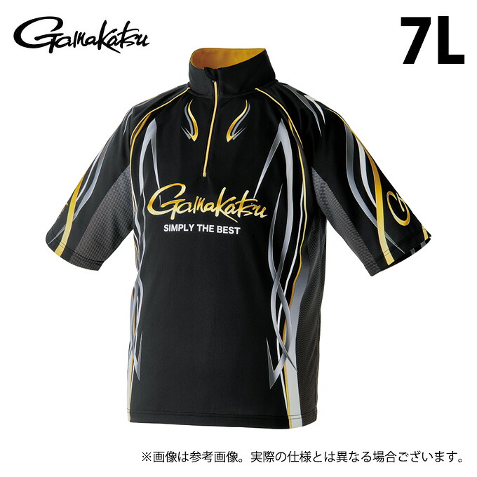 (c)【取り寄せ商品】 がまかつ GM3735 (7L／ブラック) 2WAYプリントジップシャツ (フィッシングウェア・鮎用品) /Gamakatsu /2024年鮎カタログ製品 【Σ01】