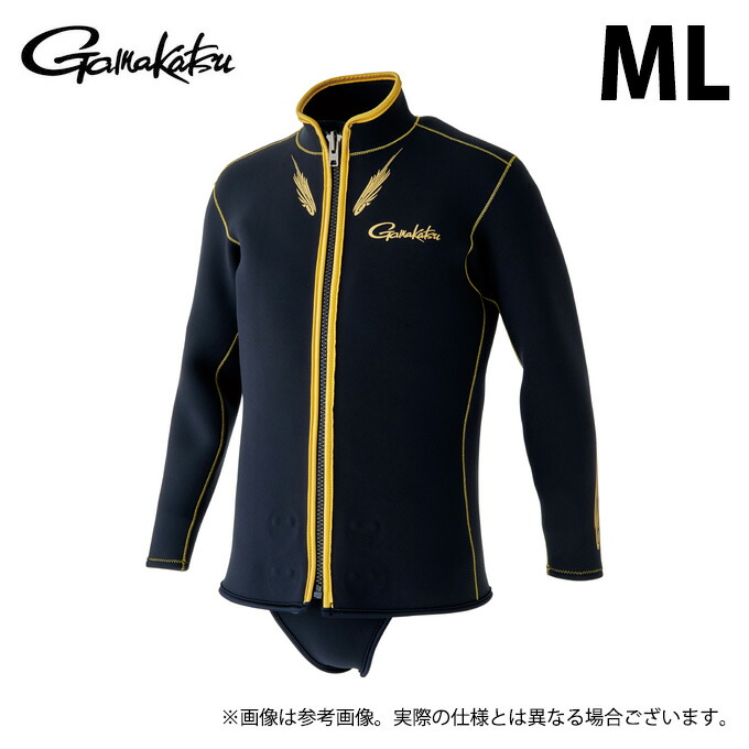 (c)【取り寄せ商品】 がまかつ GM5823 (ML／ブラック) CRジャケット(2mm厚) (フィッシングウェア・鮎用品) /Gamakatsu /2024年鮎カタログ製品 【Σ01】