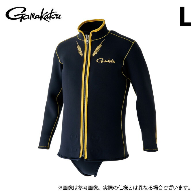 (c)【取り寄せ商いもの】 がまかつ GM5823 (L／黒いこと) CR上衣(2粍厚) (フィッシングウェア・鮎装具) /Gamakatsu /2024年鮎商品目録生産物 【Σ01】